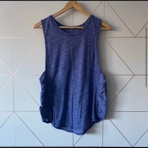 Lululemon Var-City Muscle Tank Heathered Hero Blue